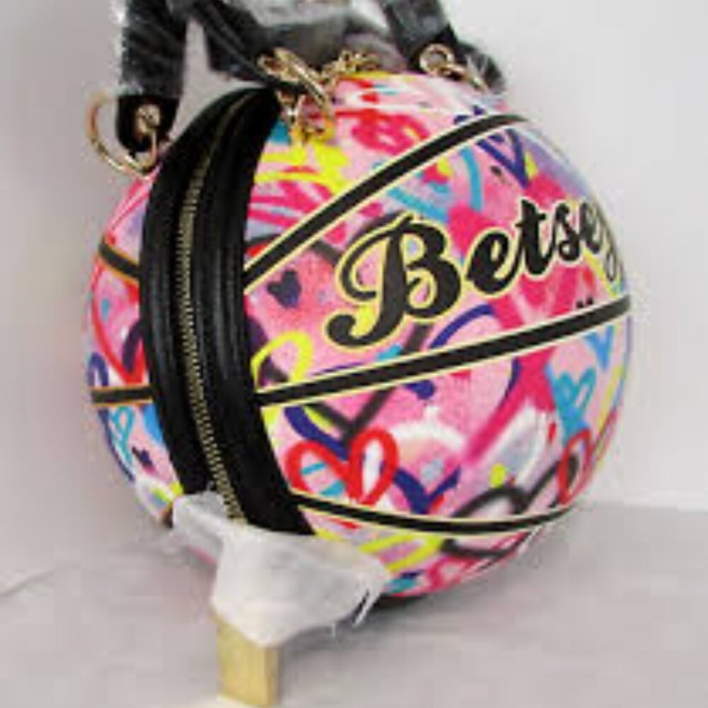 Betsey Johnson Basketball 80th Birthday Game On Crossbody Purse